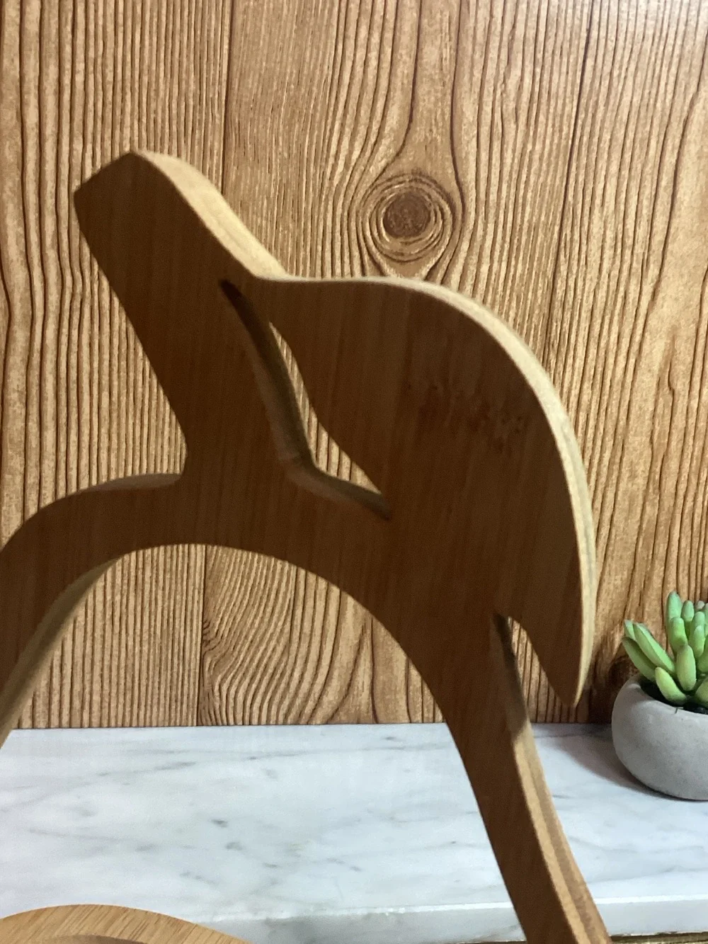 Bamboo Handcrafted Wooden Pear Fruit Bowl and Trivet Natural Wood